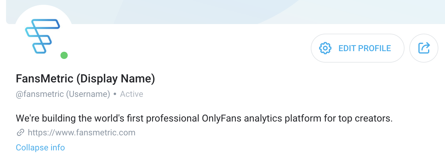OnlyFans username and display name settings